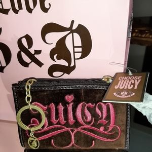 🤩GENUINE JUICY COUTURE KEY CHAIN COIN WALLET